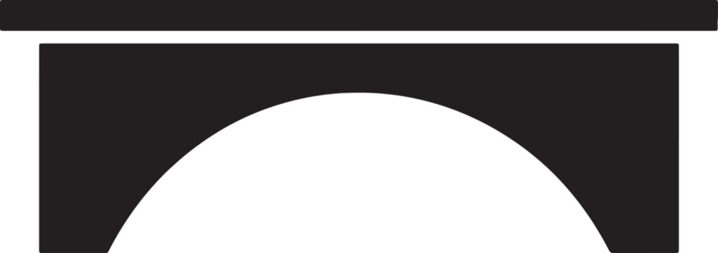 Stone bridge icon simple minimalist silhouette infrastructure element.