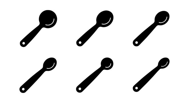 Set of measuring spoons of different sizes