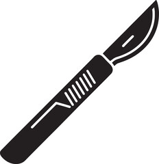 Fototapeta premium Surgical scalpel medical instrument vector flat illustration design.