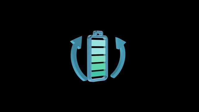 Battery storage icon indicates the progress of fast charge.