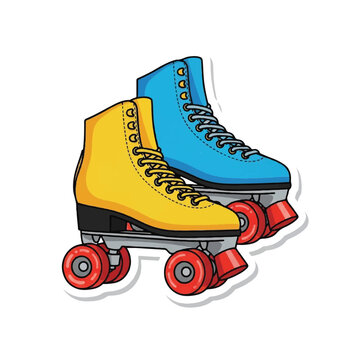 Colorful roller skates for fun.