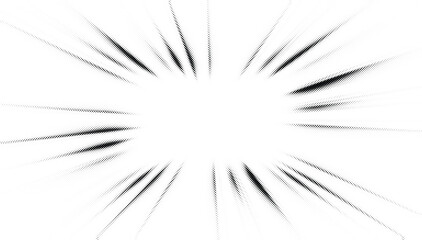 Manga speed burst effect halftone radial vector lines ©  MVectors
