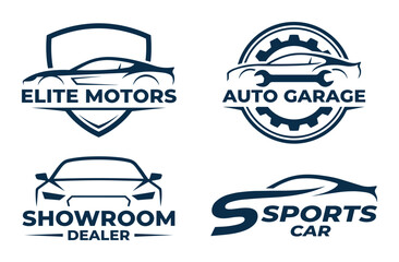 Obraz premium Set of automotive service and dealership logo templates