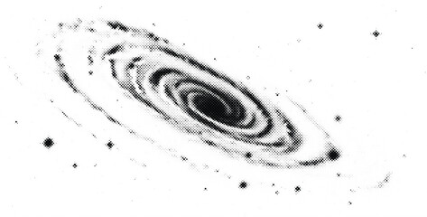 Spiral galaxy space nebula halftone dot vector element ©  MVectors