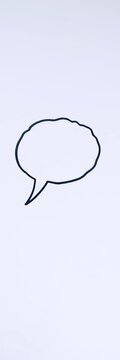 Hand drawn sketch of a speech bubble, doodle, note-taking, thinking aloud,  creative,  design