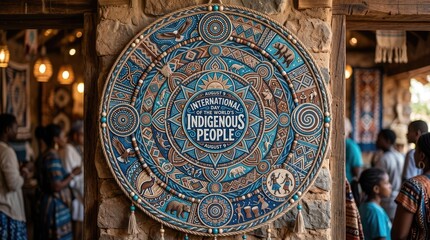 Fototapeta premium Celebrating international day of the world's indigenous people with traditional art and culture
