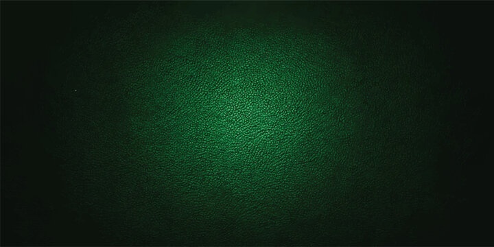 Luxury Emerald Green Leather Texture Background with Glossy Light Reflection Premium Dark Abstract Surface Design
