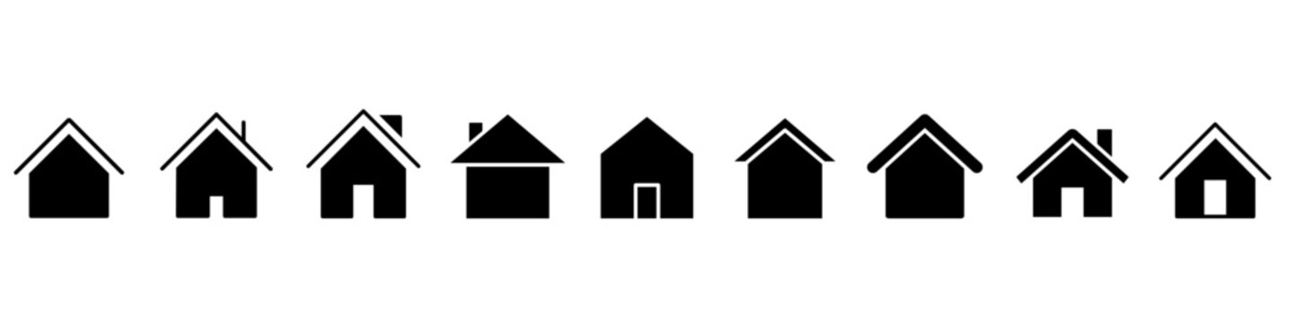 Home icon vector set. Home page  Illustration sign collection. Homepage symbol. Main page logo.