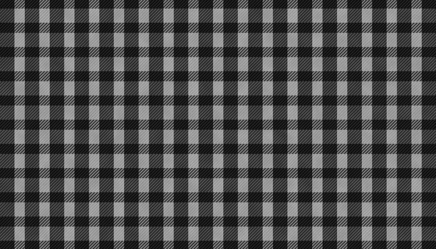 Black grey plaid pattern fabric knitted texture