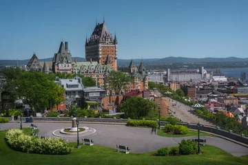 Quebec City view with Chateau Frontenac, Terrasse Pierre-Dugua-De-Mons and Terrasse Dufferin - Quebec City, Quebec, Canada © diegograndi