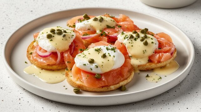 Classic Eggs Benedict with Smoked Salmon and Hollandaise