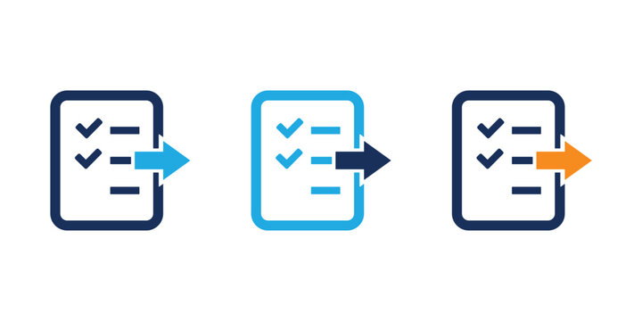 Tasks Icon set, Outline, and solid vector Icons