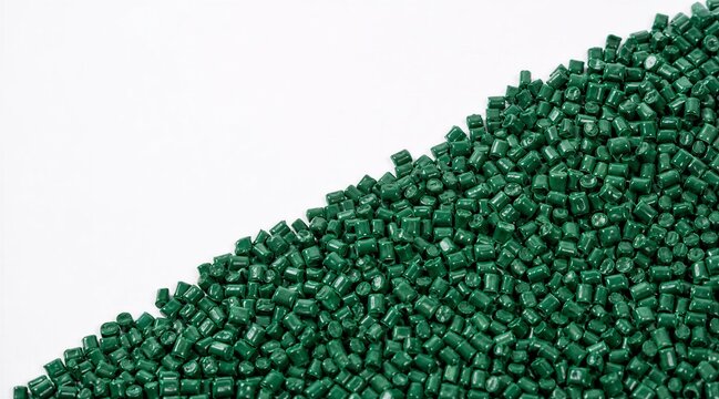 Dark green plastic resin pellets for industrial manufacturing