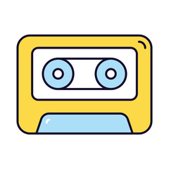 Obraz premium Audio Cassette Fill outline Icons Eps 10 File