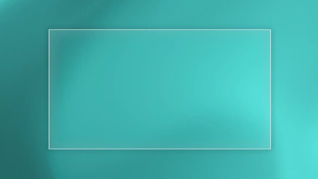 Frosted Glass Card Plate Mockup Overlay on Smooth Cyan Satin Fabric Waving Loop