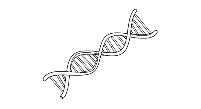 Dna double helix structure icon, genetic engineering and biology concept