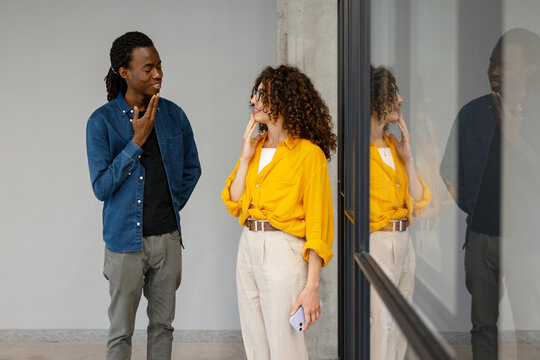 Diverse young adults communicating using sign language