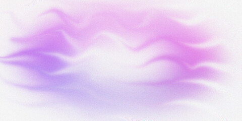 Fototapeta premium Abstract pastel purple and pink wavy cloud shapes with grainy texture on white background.