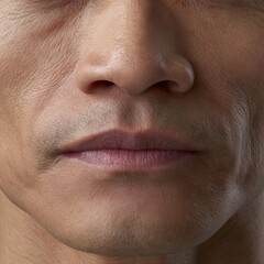 Obraz premium Close-up of a Person's Face Showing Skin Texture