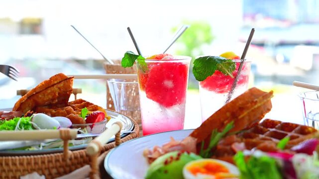 リゾートでお洒落なブランチ