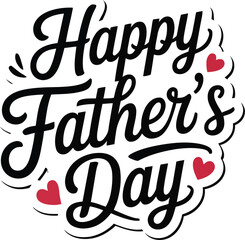 Fototapeta premium Father's Day, Happy Father's Day, Greeting Card, Typography, Vector Illustration