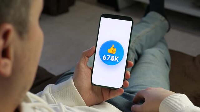 Witness viral social media growth as a like counter skyrockets from 625K to 788K on a smartphone screen. Perfect for content about internet fame, digital marketing success, and trending influencer