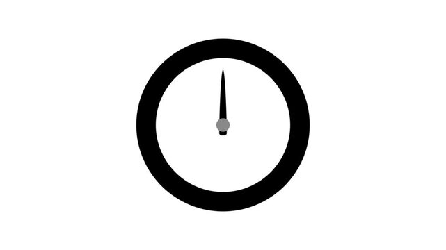 Clock Face: A simple illustration of a clock face with one hand pointing upwards, symbolizing time and punctuality.