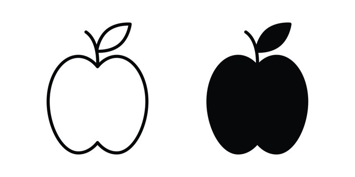 Apple icon symbol Isolated. Vector Illustration.