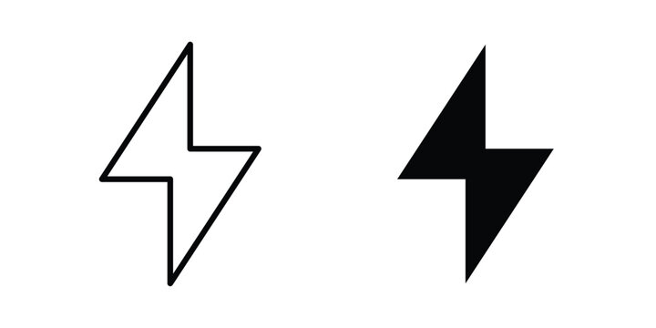 Bolt icon symbol Isolated. Vector Illustration.