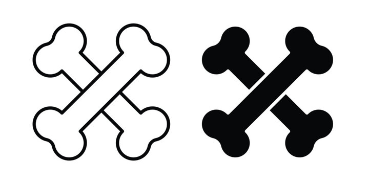 Bones icon symbol Isolated. Vector Illustration.