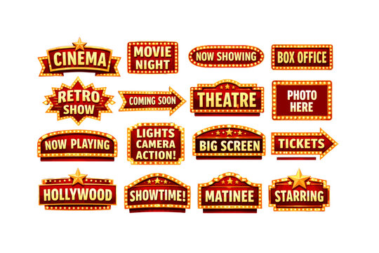 Retro Cinema Marquee Signs Collection