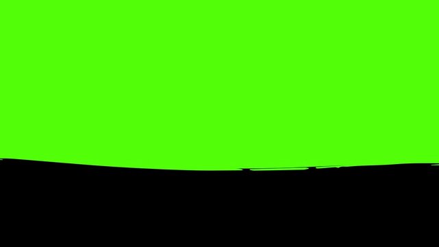 Blank Green Screen with Black Horizon
