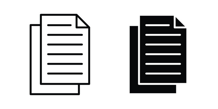Documents icon symbol Isolated. Vector Illustration.