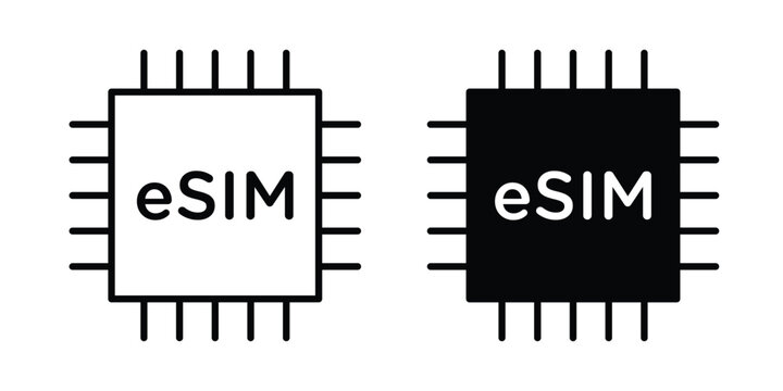 ESIM icon symbol Isolated. Vector Illustration.