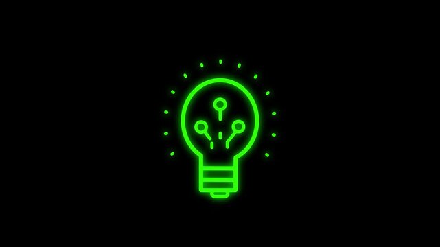 Simple shiny lightbulb outline on white background. Ideal for presentations, educational content, innovation concepts, and design projects.