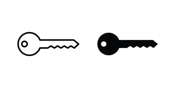 key icon symbol Isolated. Vector Illustration.