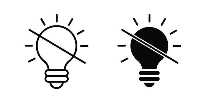 Light off icon symbol Isolated. Vector Illustration.