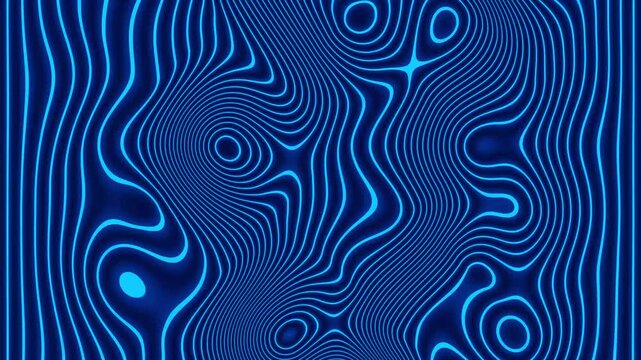 Abstract blue topographic contour lines pattern background animation. Topography lines for modern corporate technology presentation layout. Abstract topographic map animation for terrain.