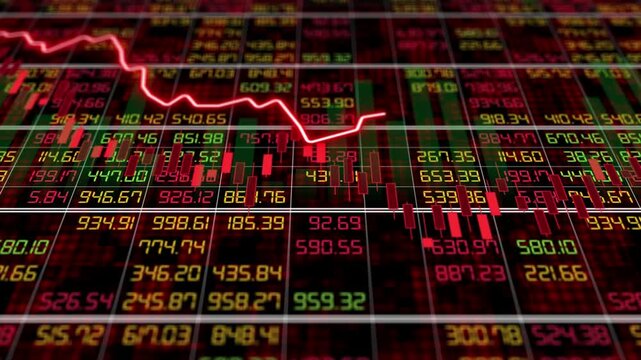 Depressed stock market loss and bankruptcy financial crisis recession, economic downturn, negative trading performance, investment risk crash, and business debt pressure concept