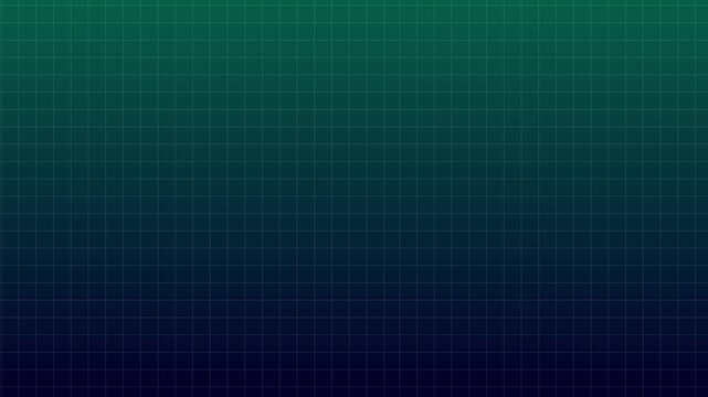 Green and blue technology grid perspective background animation. Digital grid symbol for corporate business chart coordinate design. Digital grid animation for abstract scifi screen.