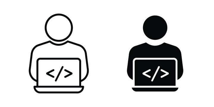 Programmer icon symbol Isolated. Vector Illustration.