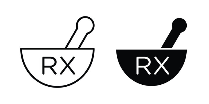 RX icon symbol Isolated. Vector Illustration.
