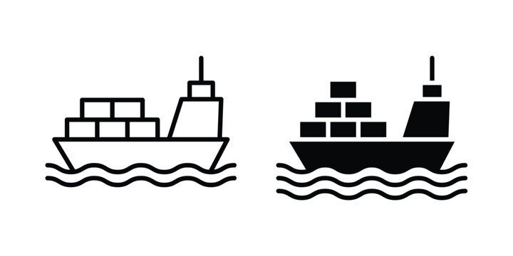 Ship icon symbol Isolated. Vector Illustration.