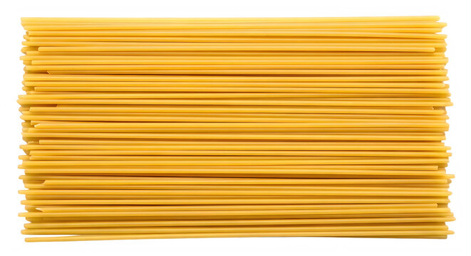 Close up of dry spaghetti noodles a textured background