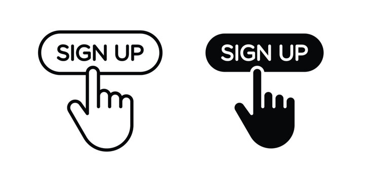 Signup icon symbol Isolated. Vector Illustration.