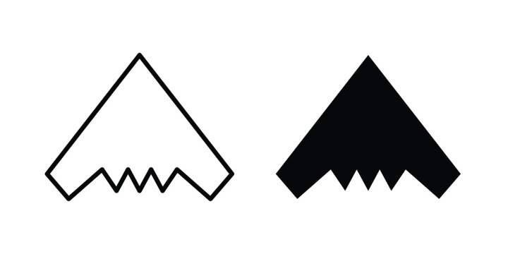 Stealth plane icon symbol Isolated. Vector Illustration.