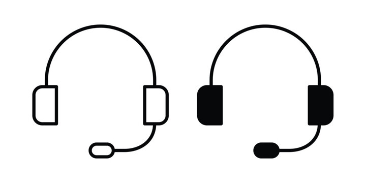 Support headset icon symbol Isolated. Vector Illustration.