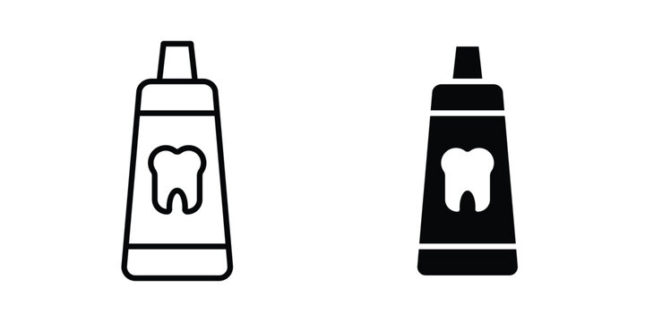 Toothpaste tube icon symbol Isolated. Vector Illustration.