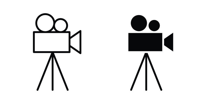 TV camera icon symbol Isolated. Vector Illustration.
