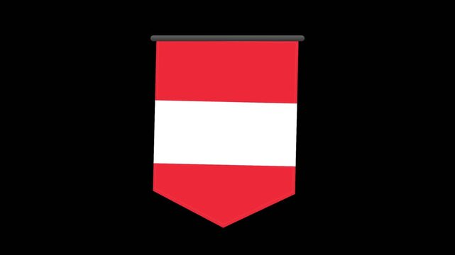 Austria national flag shield symbol.
